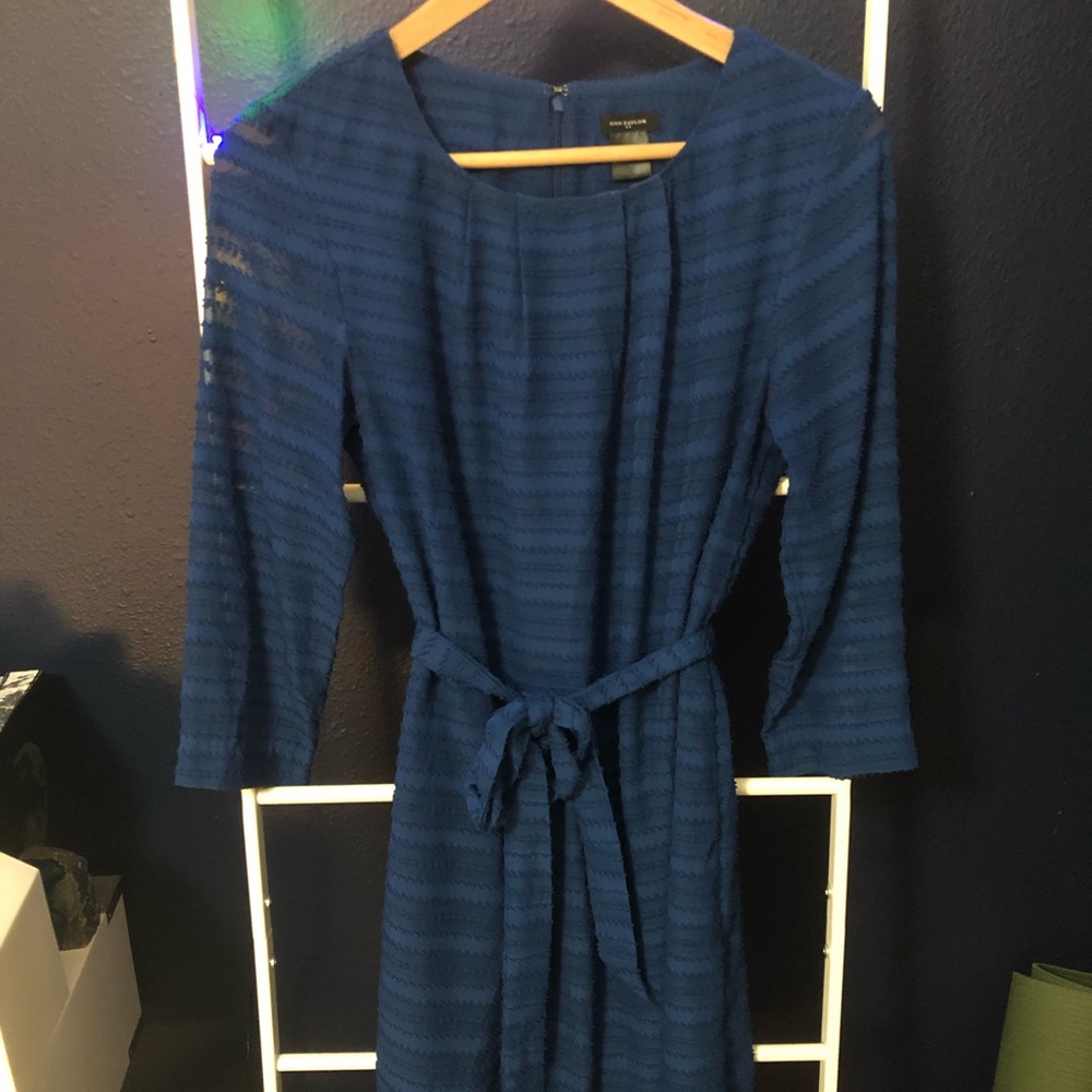 Ann Taylor mid-length blue dress